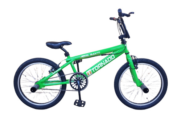 BMX FREESTYLE / CROSSFIETS BUGATTI TORNADO DUNDY GLANS GROEN MET ZWARTE DETAILS 20 INC