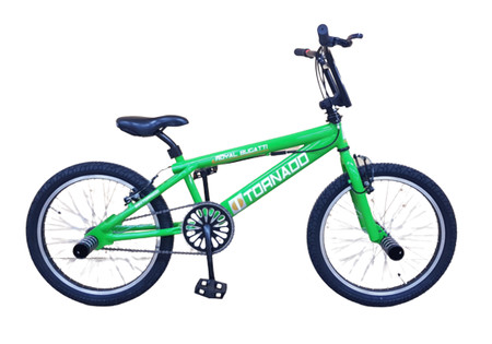 BMX FREESTYLE / CROSSFIETS BUGATTI TORNADO DUNDY GLANS GROEN MET ZWARTE DETAILS 20 INC