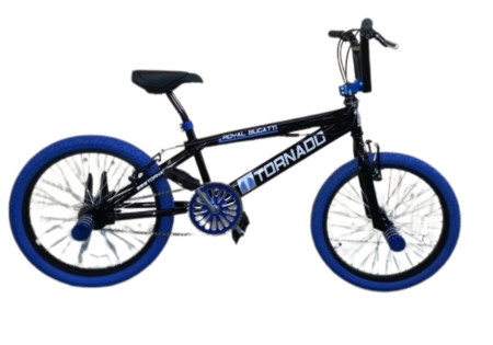 BMX FREESTYLE / CROSSFIETS BUGATTI TORNADO GLANS ZWART / BLAUW 20 INCH LIMITED EDITION