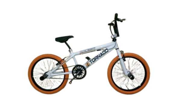 BMX FREESTYLE / CROSSFIETS BUGATTI TORNADO WIT / ORANJE 20 INCH LIMITED EDITION