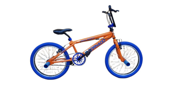 BMX FREESTYLE / CROSSFIETS BUGATTI TORNADO ORANJE / BLAUW 20 INCH LIMITED EDITION