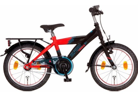 ALPINA YABBER JONGENSFIETS 16 INCH BLACK / TRAFFIC RED