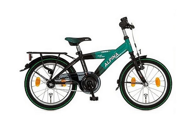 ALPINA YABBER JONGENSFIETS 16 INCH JUNGLE GREEN - JET BLACK
