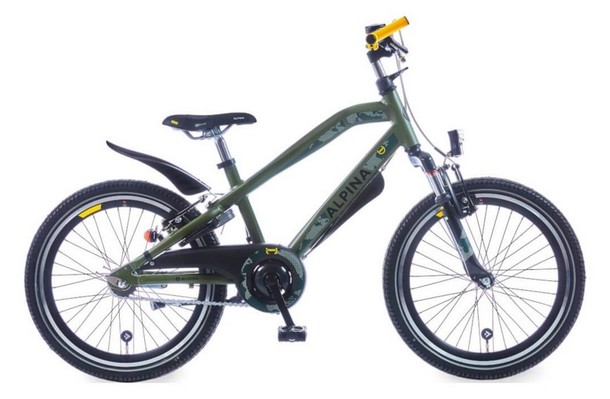 ALPINA TRIAL JONGENSFIETS 20 INCH SURVIVAL GREEN MAT