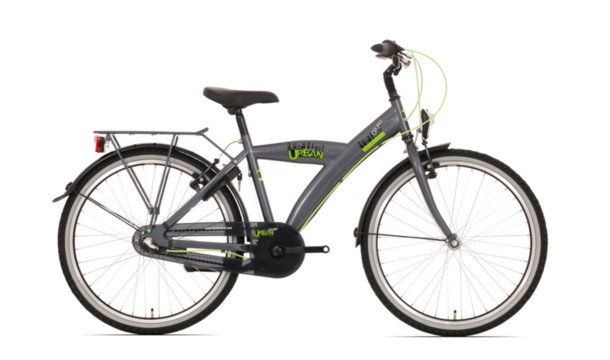 BIKE FUN KIDS URBAN JONGENSFIETS 24 INCH TITANIUM 3 VERSNELLINGEN