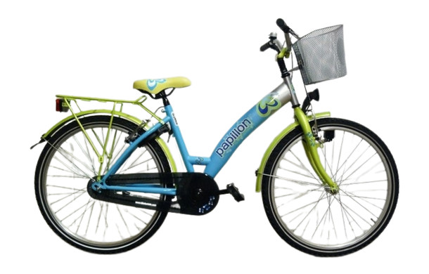 BIKE FUN KIDS PAPILLON BLAUW / GROEN 26 INCH