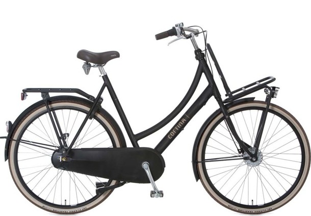 CORTINA U4 DAMESFIETS TRANSPORT 28 INCH 7 VERSNELLINGEN MAT ZWART MET ROLLERBRAKE