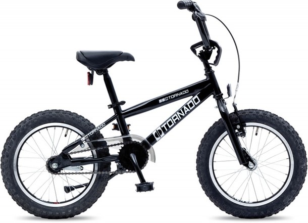 BMX FREESTYLE / CROSFIETS BUGATTI TORNADO ZWART 16 INCH FREESTYLE TERUGTRAPREM