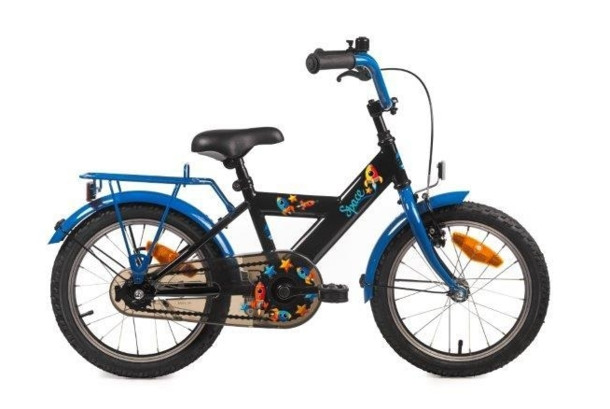 BIKE FUN SPACE JONGENSFIETS 12 INCH ZWART/BLAUW