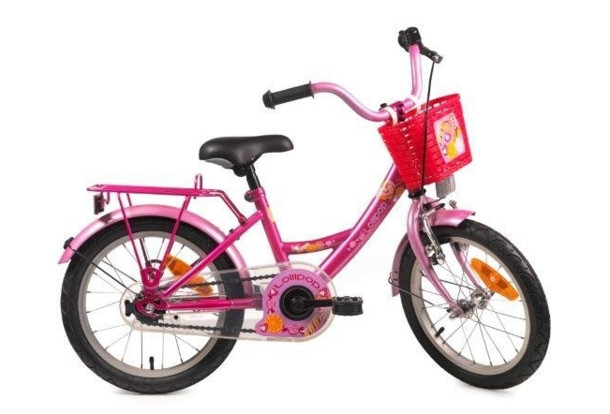 BIKE FUN KIDS LOLLIPOP MEISJESFIETS CREME/ROOD 12 INCH